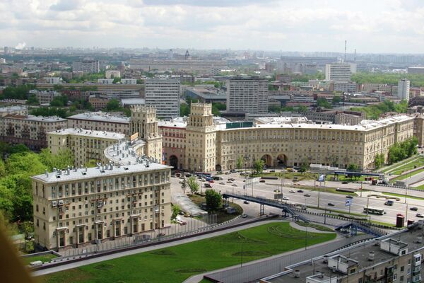 Площадь Гагарина с верхней точки
