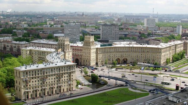 Площадь Гагарина с верхней точки