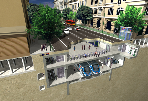 Проект метро, разработанный испанской компанией Bustren PM