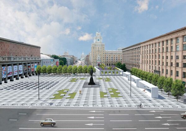 проект реконструкции Триумфальной площади компании Buro Moscau