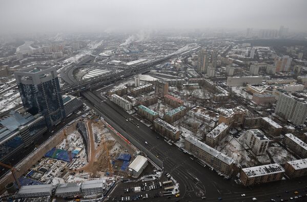 Строительство башни Восток комплекса Башня Федерация в Москве