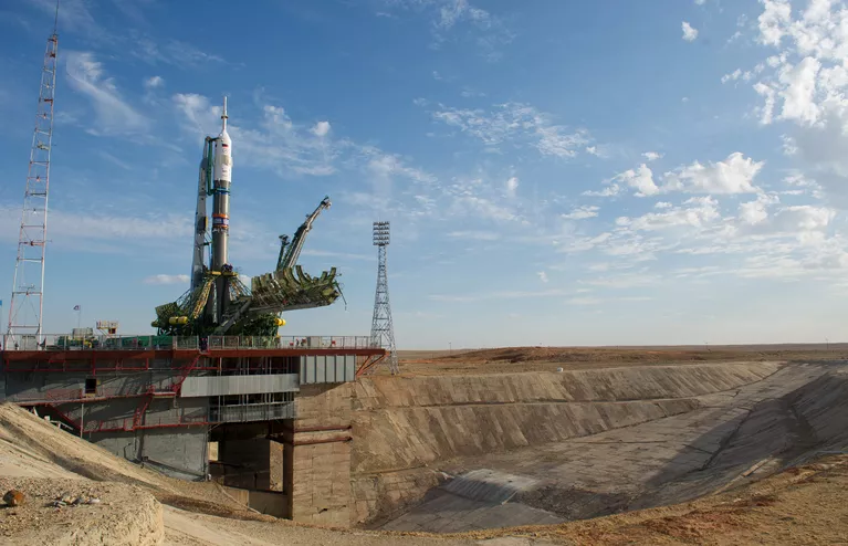 Вывоз космического корабля Союз ТМА-14М на старт Вывоз космического корабля Союз ТМА-14М на старт