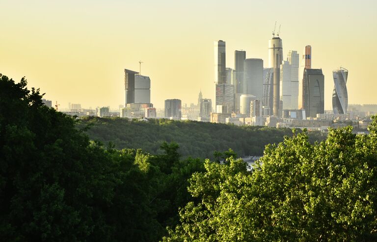 Здание МГУ и Воробьевы горы