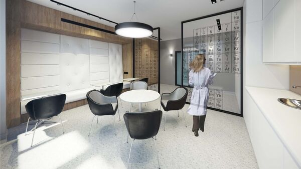Дизайн-проект комнаты отдыха лаборатории АО Гиредмет от ABD architects