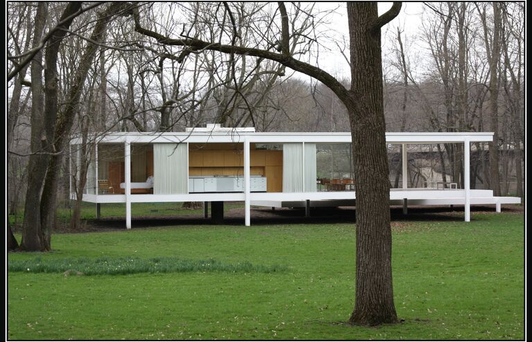 Стеклянный дом (Farnsworth House) Роэ