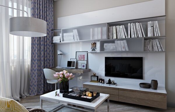 Стенка на стену: как выбрать мебельный комплект под телевизор в гостиную