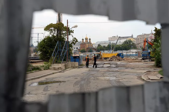 Археологические раскопки в парке Зарядье