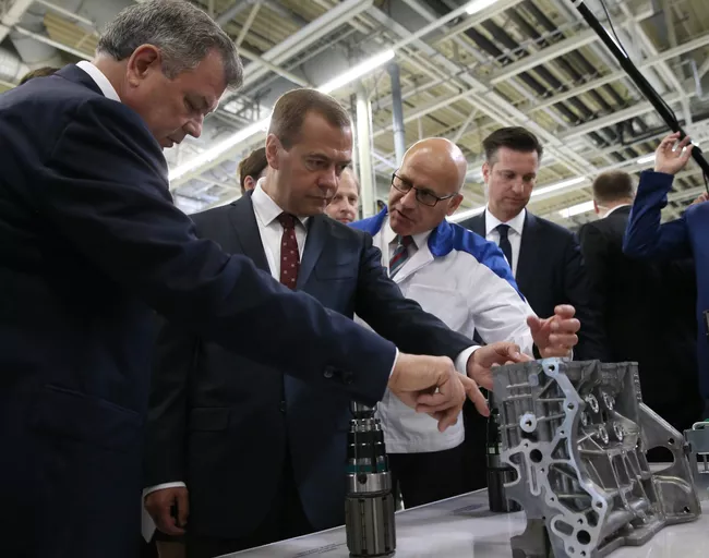 Рабочая поездка премьер-министра РФ Д.Медведева в Калужскую область