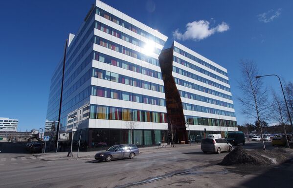 Здание с трещиной в Стокгольме