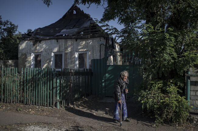 Жители поселка Старомихайловка Донецкой области