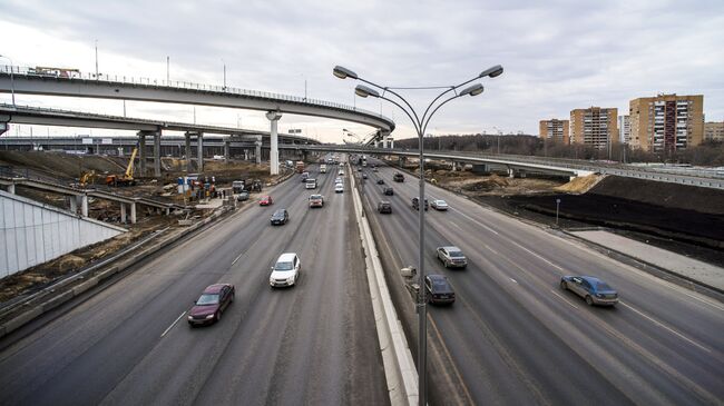 Строительство автомобильной развязки в Москве