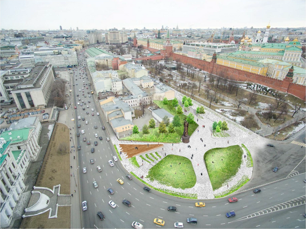Проект благоустройства Боровицкой площади Народный архитектор