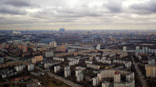 Жилые кварталы в районе станции метро Коломенская в Москве