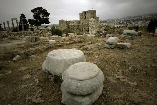 Руины цитадели крестоносцев в Библе