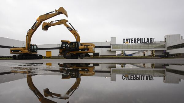 Запуск производства самосвалов Caterpillar в городе Тосно Ленинградской области