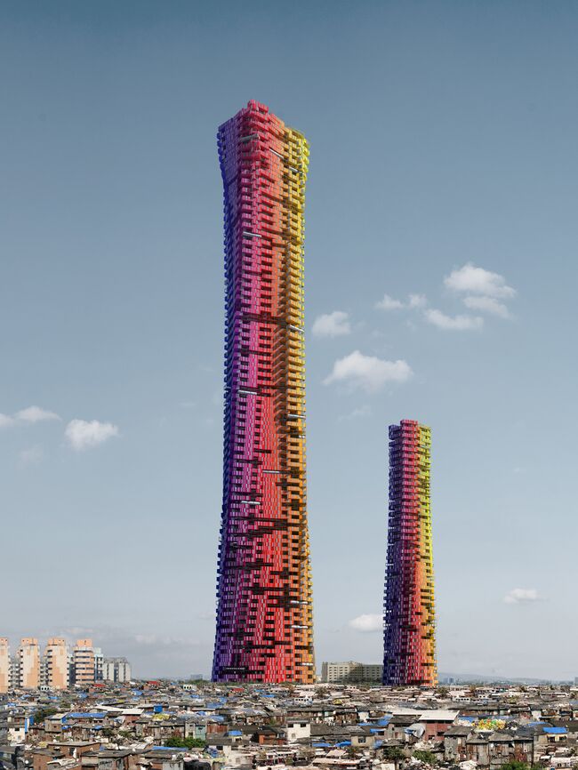 Проект небоскреба из транспортных контейнеров от CRG Architects в Мумбаи, Индия