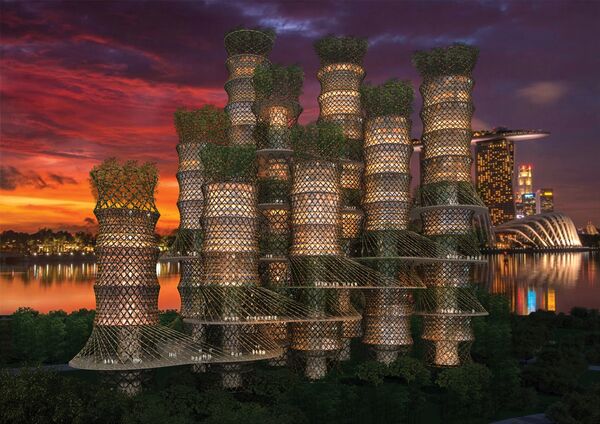 Проект небоскреба из бамбука от CRG Architects в Сингапуре