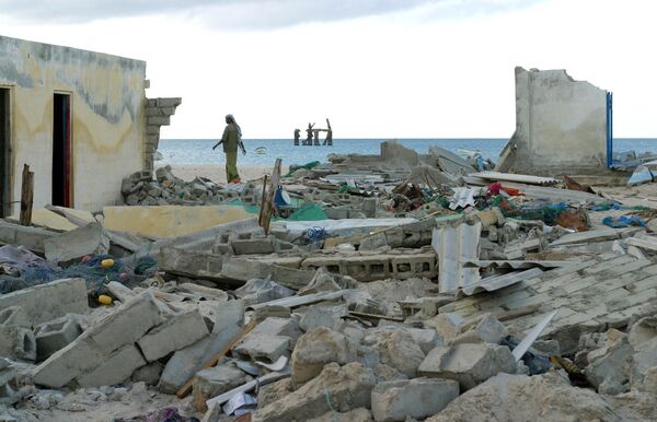 Последствия цунами на острове Хафун (Сомали)