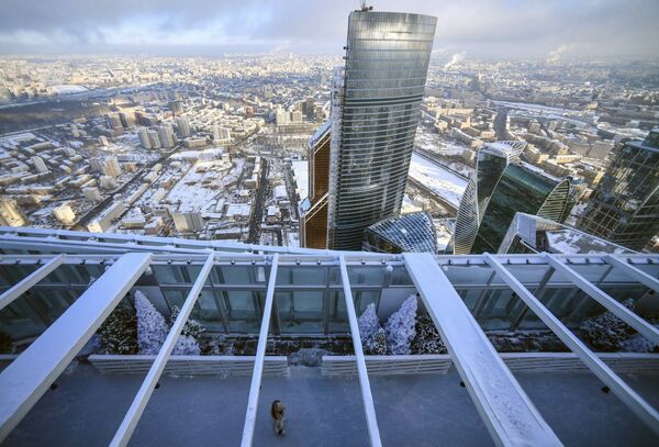 Открытие самого высокого катка в Европе на крыше башни Око ММДЦ Москва-Сити