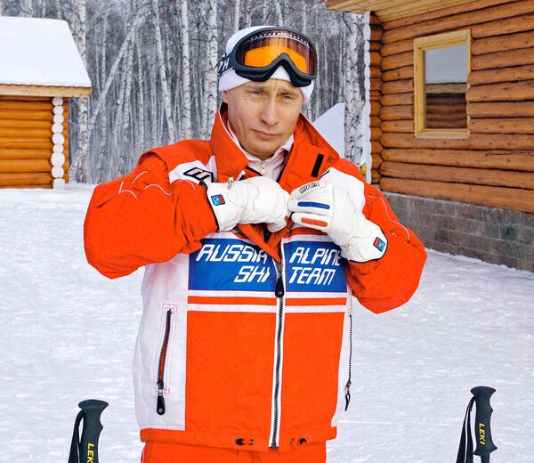 В.Путин на отдыхе в горнолыжном центре под Магнитогорском