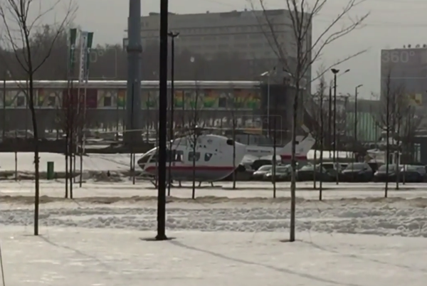 Видео с места обрушения тоннеля на Калужском шоссе