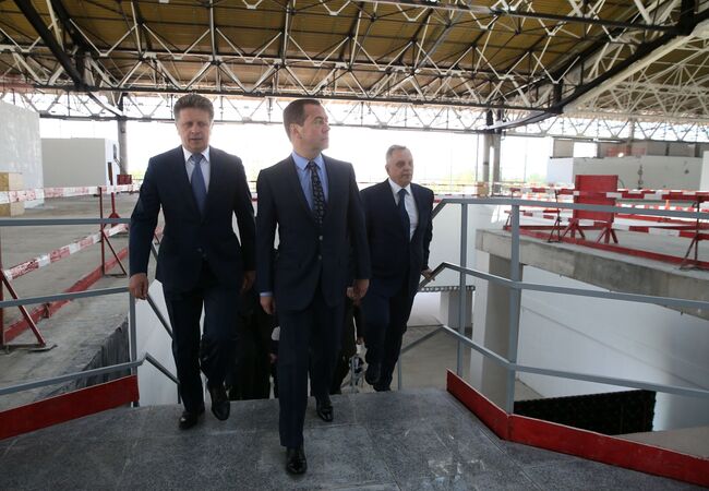 Премьер-министр РФ Д. Медведев посетил международный аэропорт Шереметьево