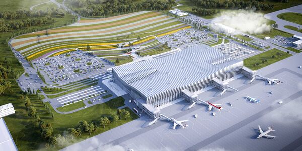 Концепция привокзальной площади нового терминала Международного аэропорта Симферополь