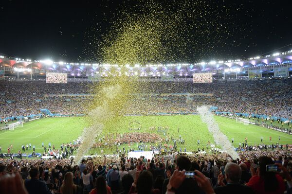 Финальный матч чемпионата мира по футболу 2014 Германия - Аргентина на стадионе Маракана в Рио-де-Жанейро