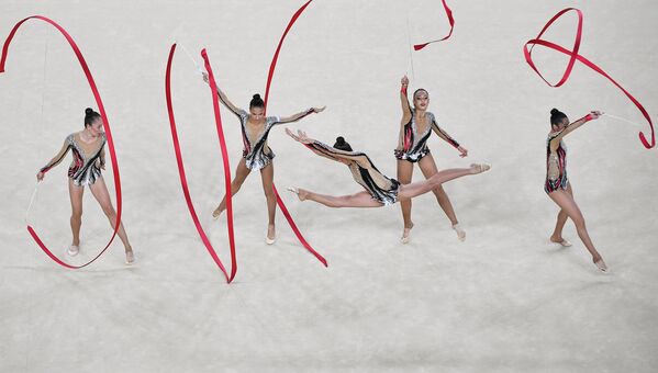Спортсменки сборной Израиля по художественной гимнастике