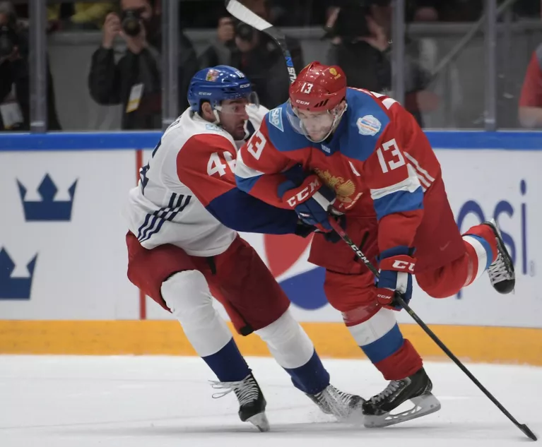 Игровой момент матча Россия - Чехия Игровой момент матча Россия - Чехия