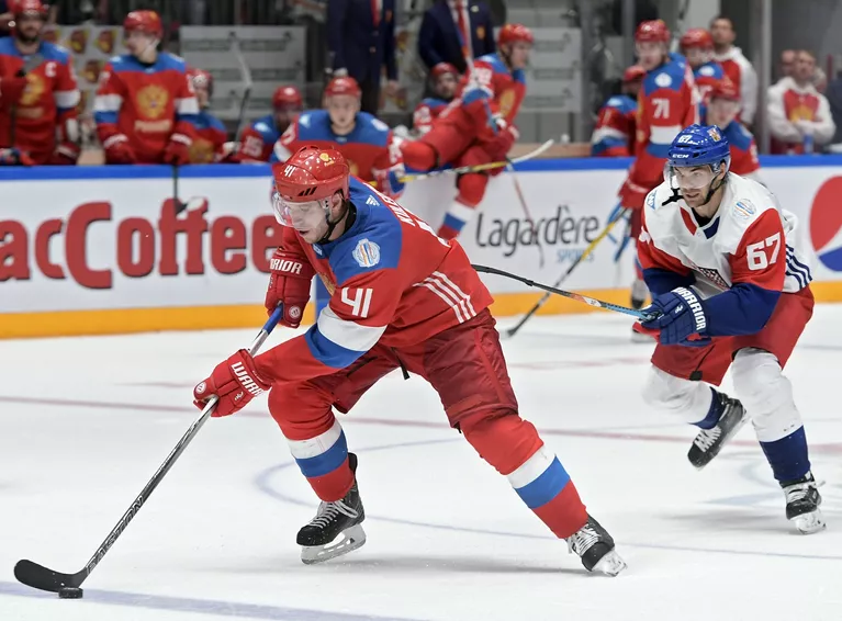 Игровой момент матча Россия - Чехия Игровой момент матча Россия - Чехия