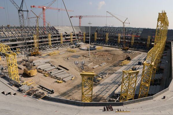 Строительство стадиона Калининград