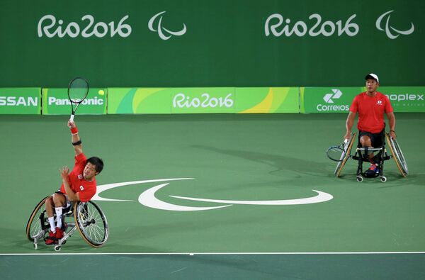 Японские спортсмены во время Паралимпиады-2016 в Рио-де-Жанейро