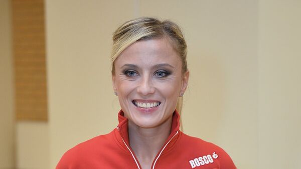 Двукратная олимпийская чемпионка по спортивной гимнастике Елена Замолодчикова