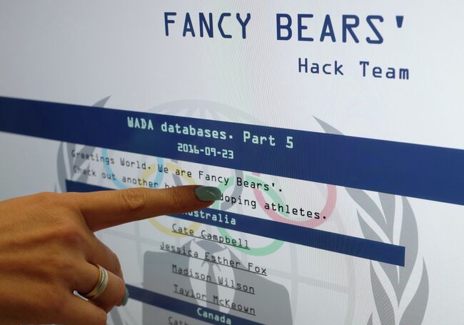 Сайт хакерской группы Fancy Bear, на котором опубликована пятая часть данных