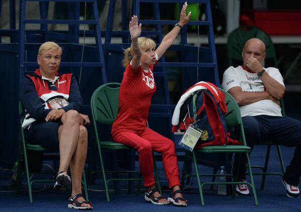 Тренеры сборной России по прыжкам в воду Светлана Моисеева и Валентина Решетняк (справа)