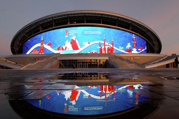 Стадион Казань-Арена, где будут проводиться матчи Кубка конфедераций и чемпионата мира 2018