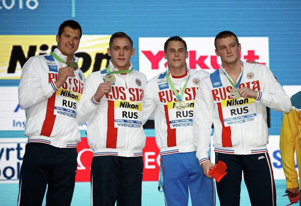 Никита Лобинцев, Михаил Вековищев, Владимир Морозов и Александр Попков (слева направо)