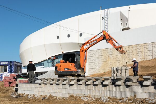 Строительство ледовой арены в Канныне к Олимпийским играм 2018 года