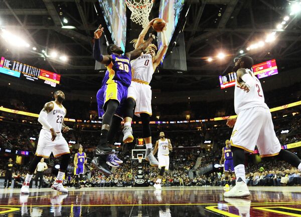 Игровой момент матча НБА Кливленд Кавальерс - Лос-Анджелес Лейкерс