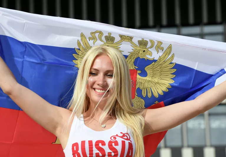 Российская болельщица Российская болельщица