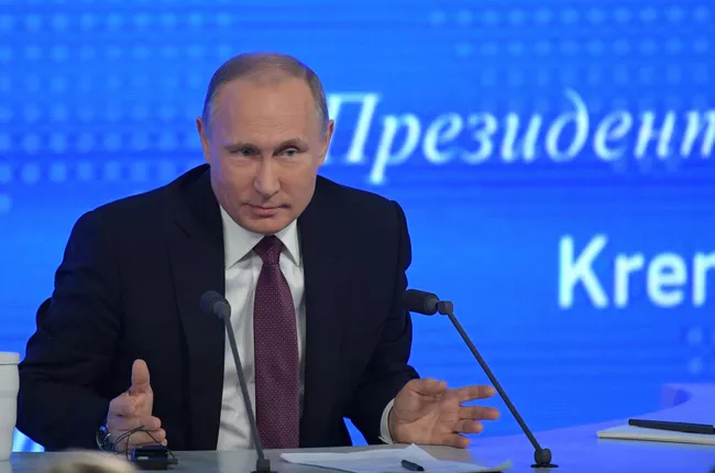 Двенадцатая ежегодная большая пресс-конференция президента РФ Владимира Путина