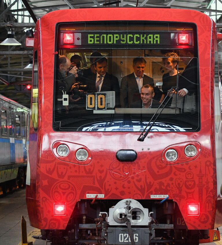 Запуск поезда метро, посвящённого Кубку конфедераций FIFA 2017