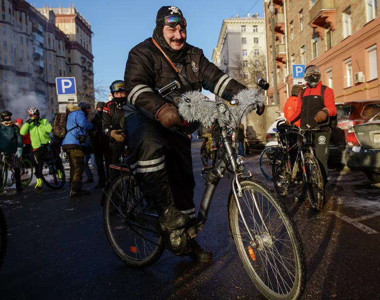 Второй зимний Московский Велопарад Второй зимний Московский Велопарад