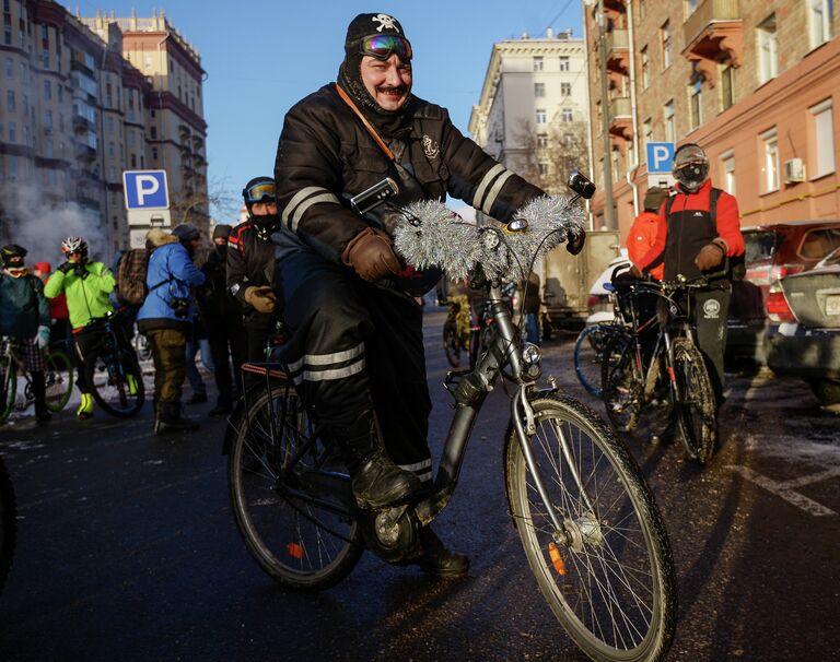 Второй зимний Московский Велопарад