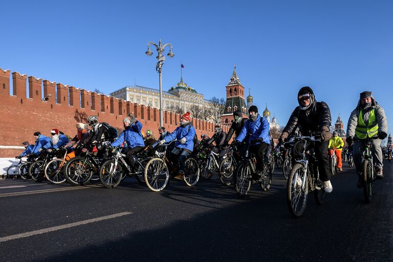 Второй зимний Московский Велопарад