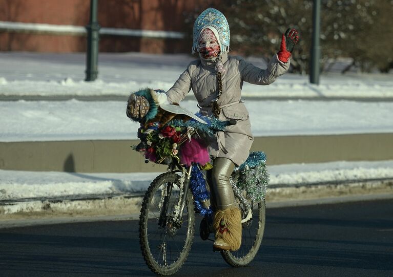 Второй зимний Московский Велопарад