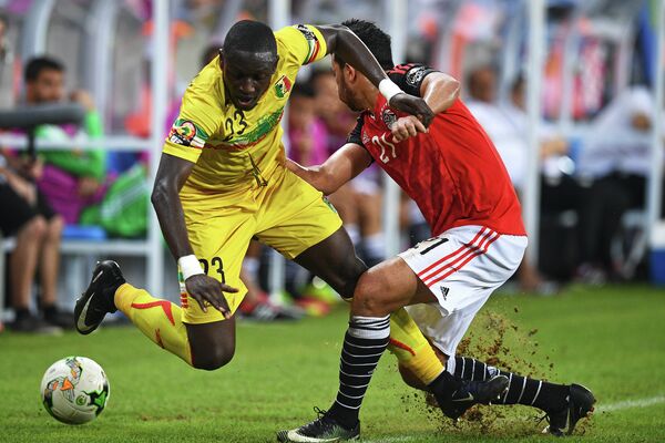 Игровой момент матча Мали - Египет