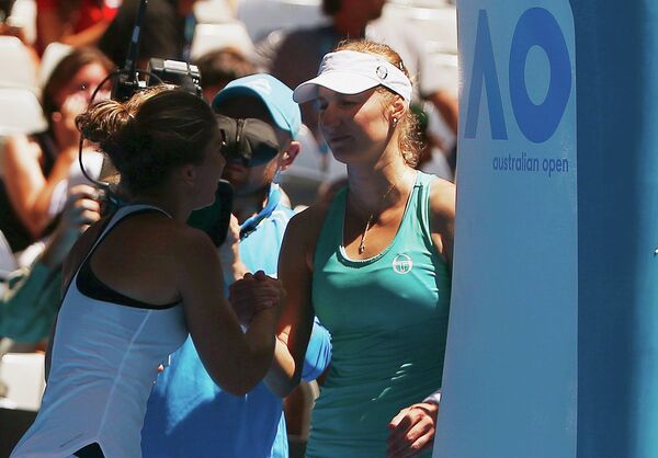 Российская теннисистка Екатерина Макарова (справа)