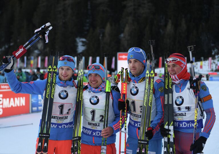 Максим Цветков, Евгений Гараничев, Дмитрий Малышко и Антон Бабиков (слева направо)